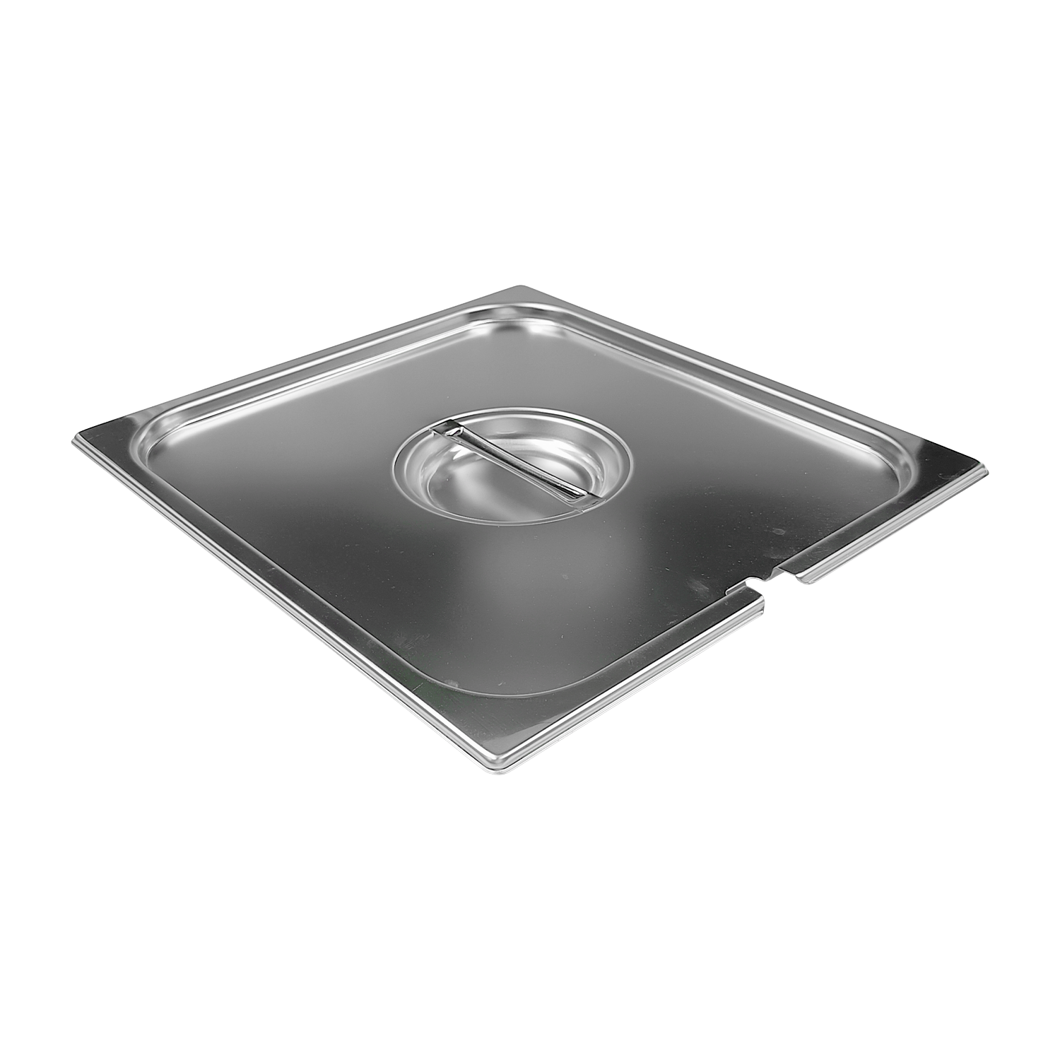 Lid GN 2/3 notched for spoon stainless steel | REDFOX - VGN 2/3 N
