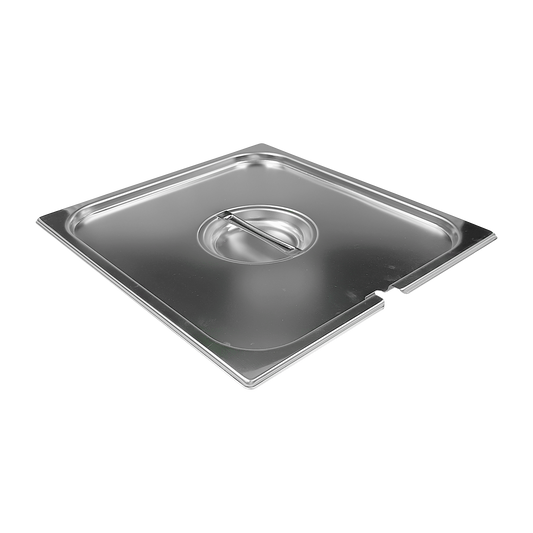 Lid GN 2/3 notched for spoon stainless steel | REDFOX - VGN 2/3 N