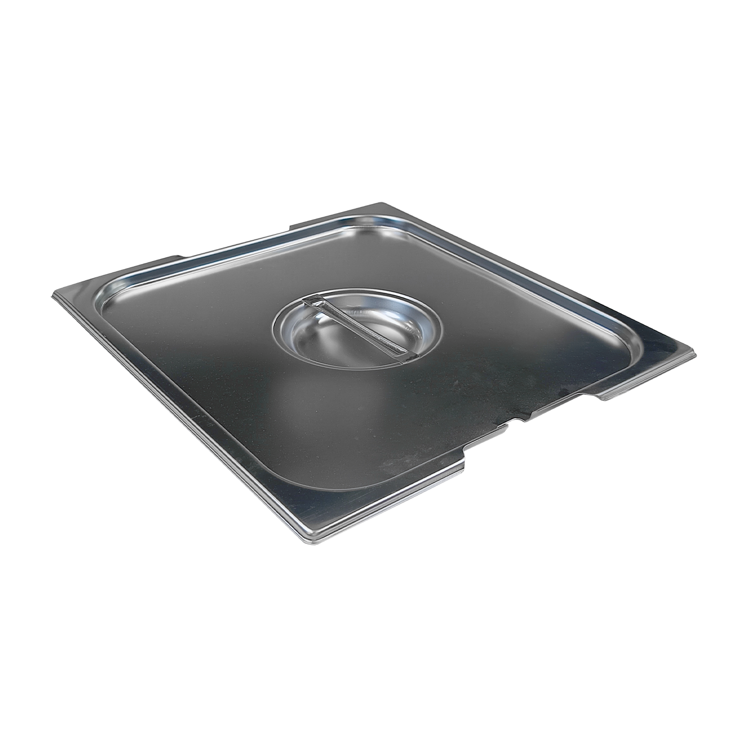 Lid GN 2/3 notched for spoon handles stainless steel | REDFOX - VGN 2/3 NU