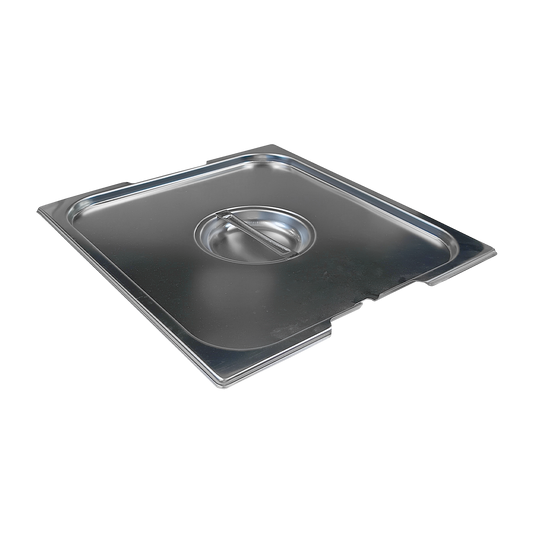 Lid GN 2/3 notched for spoon handles stainless steel | REDFOX - VGN 2/3 NU
