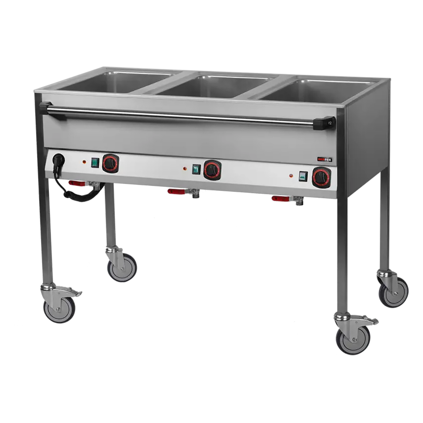 Bain marie electric GN 3-1/1 controllers on longer side  | REDFOX - VLPD 3120