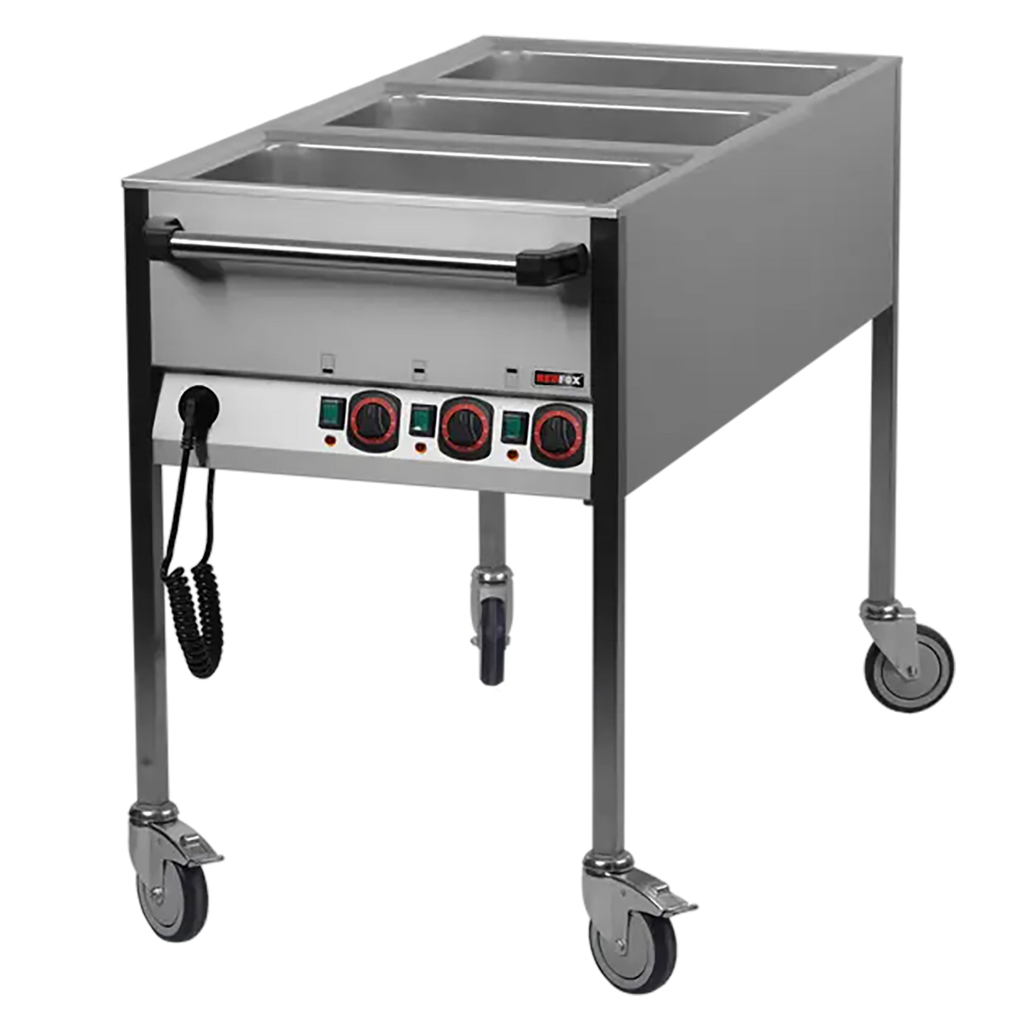 Bain marie electric GN 3-1/1 controllers on shorter side  | REDFOX - VLPK 3120