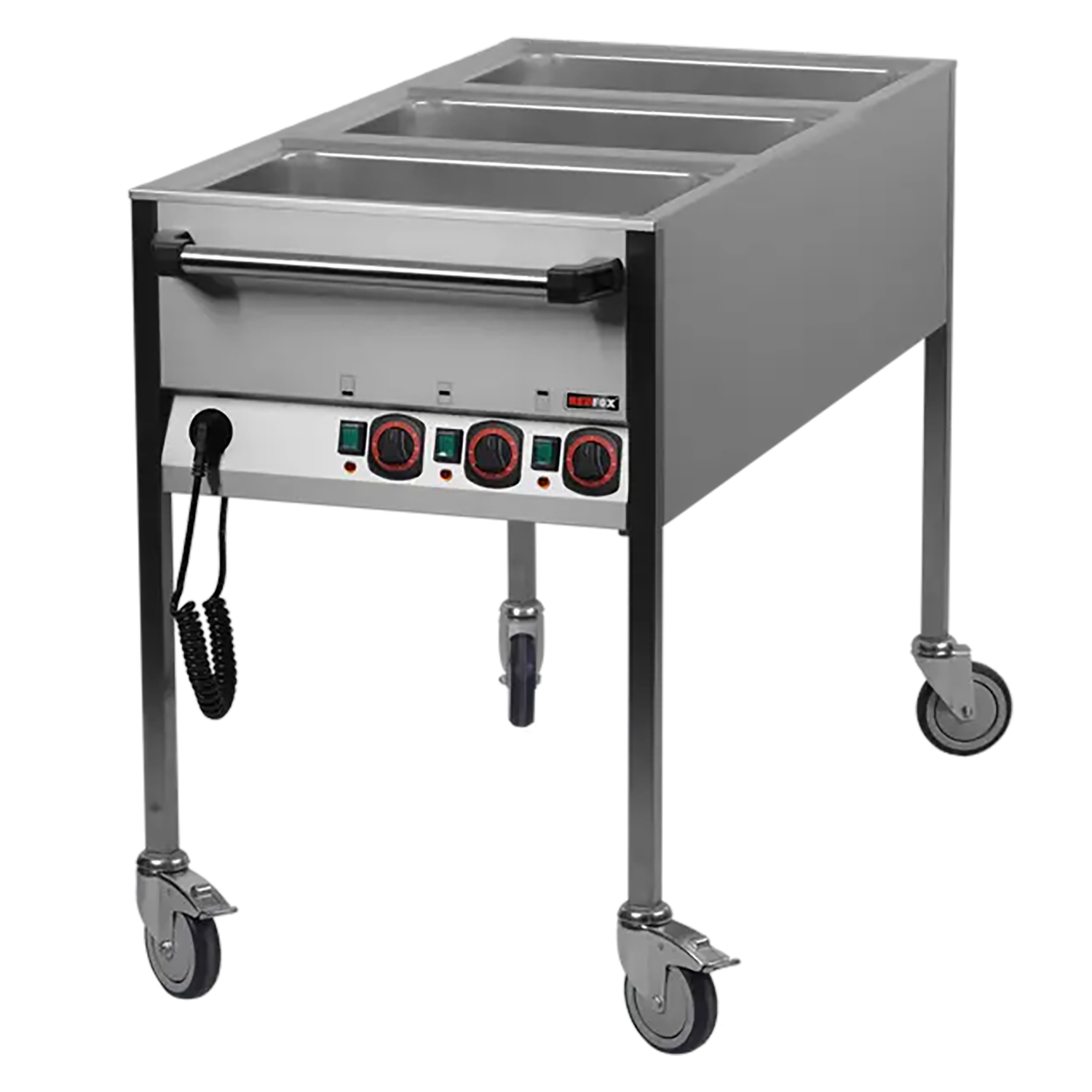 Bain marie electric GN 3-1/1 controllers on shorter side  | REDFOX - VLPK 3120