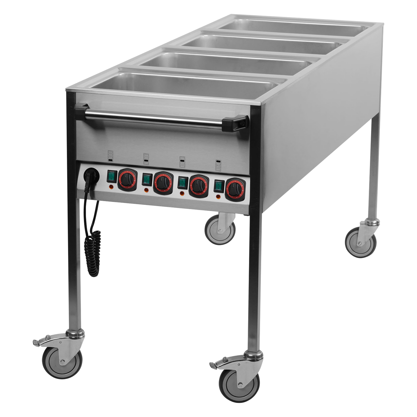 Bain marie electric GN 4-1/1 controllers on shorter side  | REDFOX - VLPK 4120
