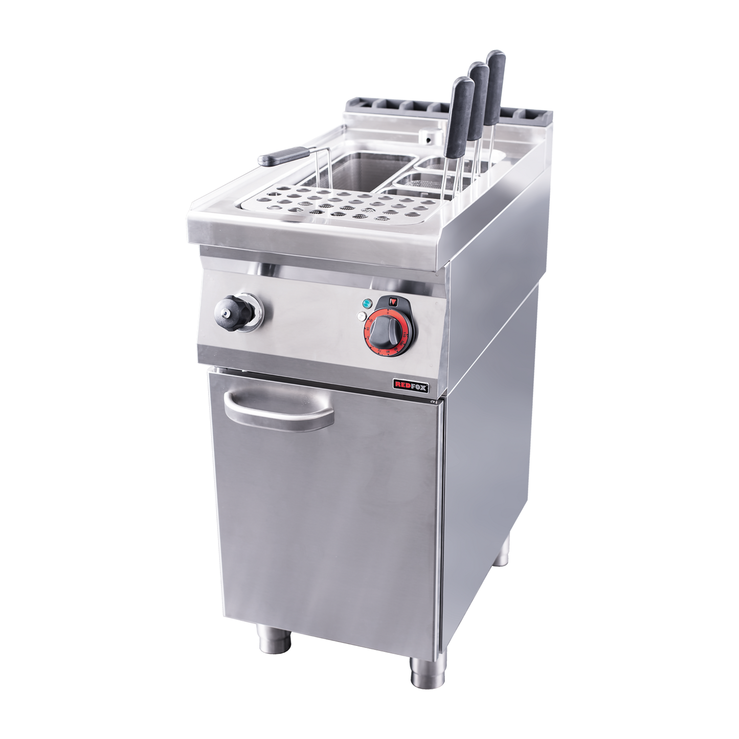 Pasta cooker electric 23 l with cabinet 400 V | REDFOX - VT 70/40 E