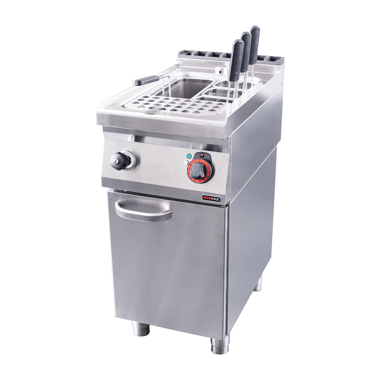 Pasta cooker electric 23 l with cabinet 400 V | REDFOX - VT 70/40 E