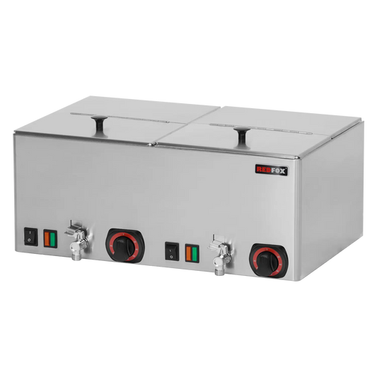 Sausage/vegetable steamer twin with tap 2x GN 1/2 | REDFOX - WEV 11