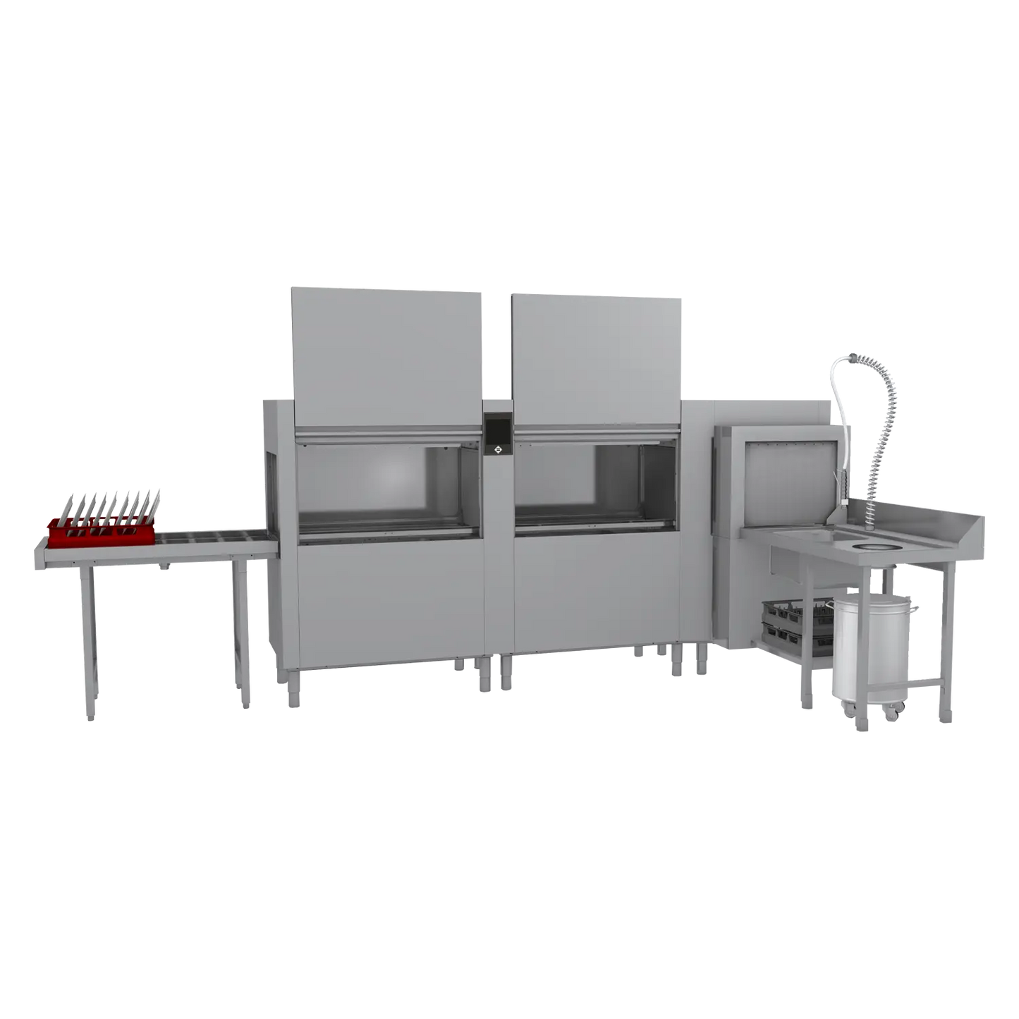 Rack conveyor dishwasher 270, cold water, left exit, corner pre-wash | RM - XT 270 L P Y