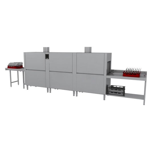 Rack conveyor dishwasher 270, cold water, left exit, heat recovery system, for osmotic water | RM - XT 270 L Z Y