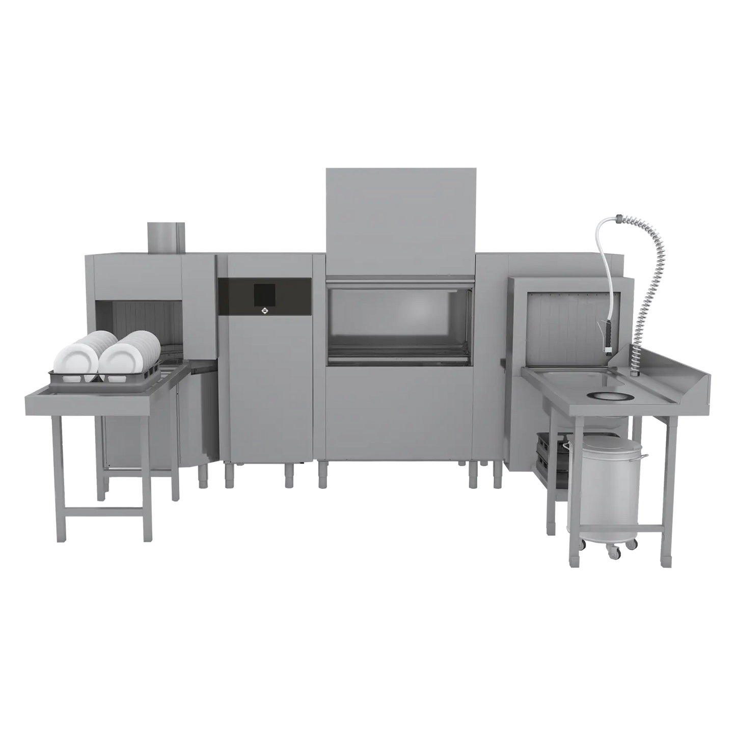 Rack conveyor dishwasher 270, cold water, left exit, corner pre-wash, corner dryer | RM - XT 270 L P U Y