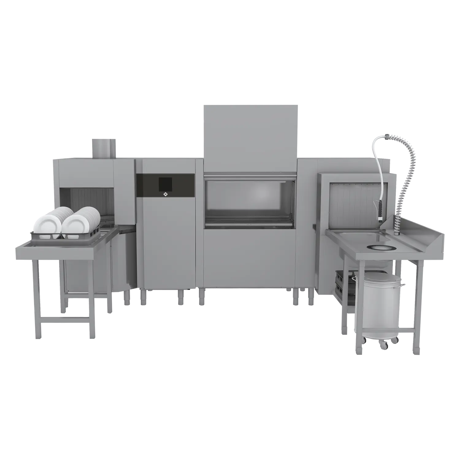 Rack conveyor dishwasher 270, cold water, left exit, corner pre-wash, corner dryer | RM - XT 270 L P U Y