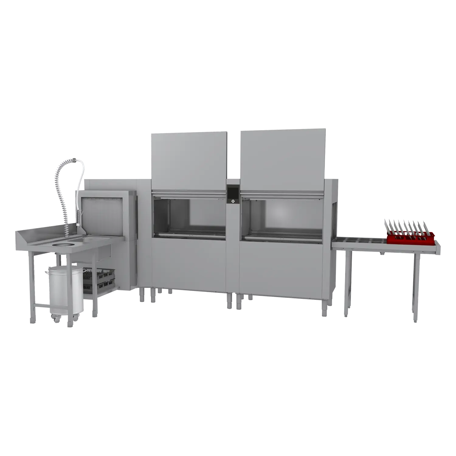 Rack conveyor dishwasher 270, cold water, right exit, corner pre-wash, heat recovery system | RM - XT 270 R P Z Y
