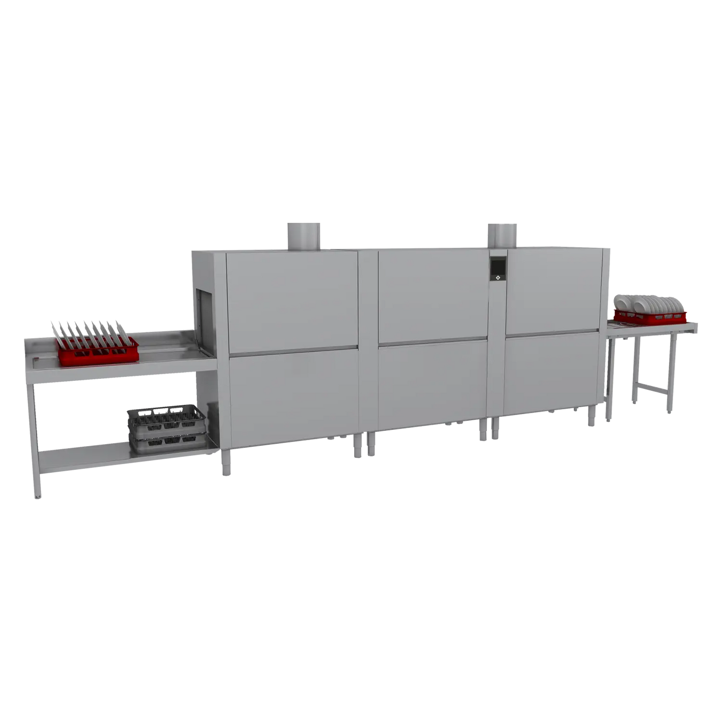Rack conveyor dishwasher 270, cold water, right exit, heat recovery systém, for osmotic water | RM - XT 270 R Z Y