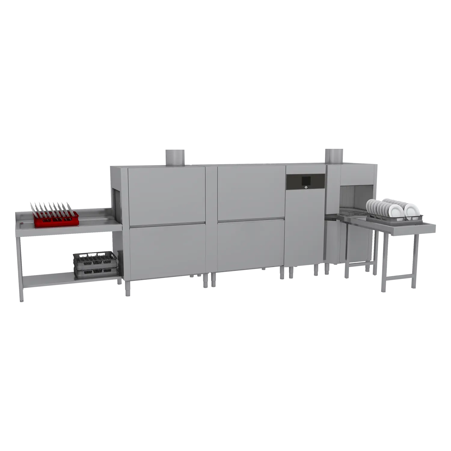 Rack conveyor dishwasher 270, cold water, right exit,  corner dryer, heat recovery system | RM - XT 270 R Z U Y