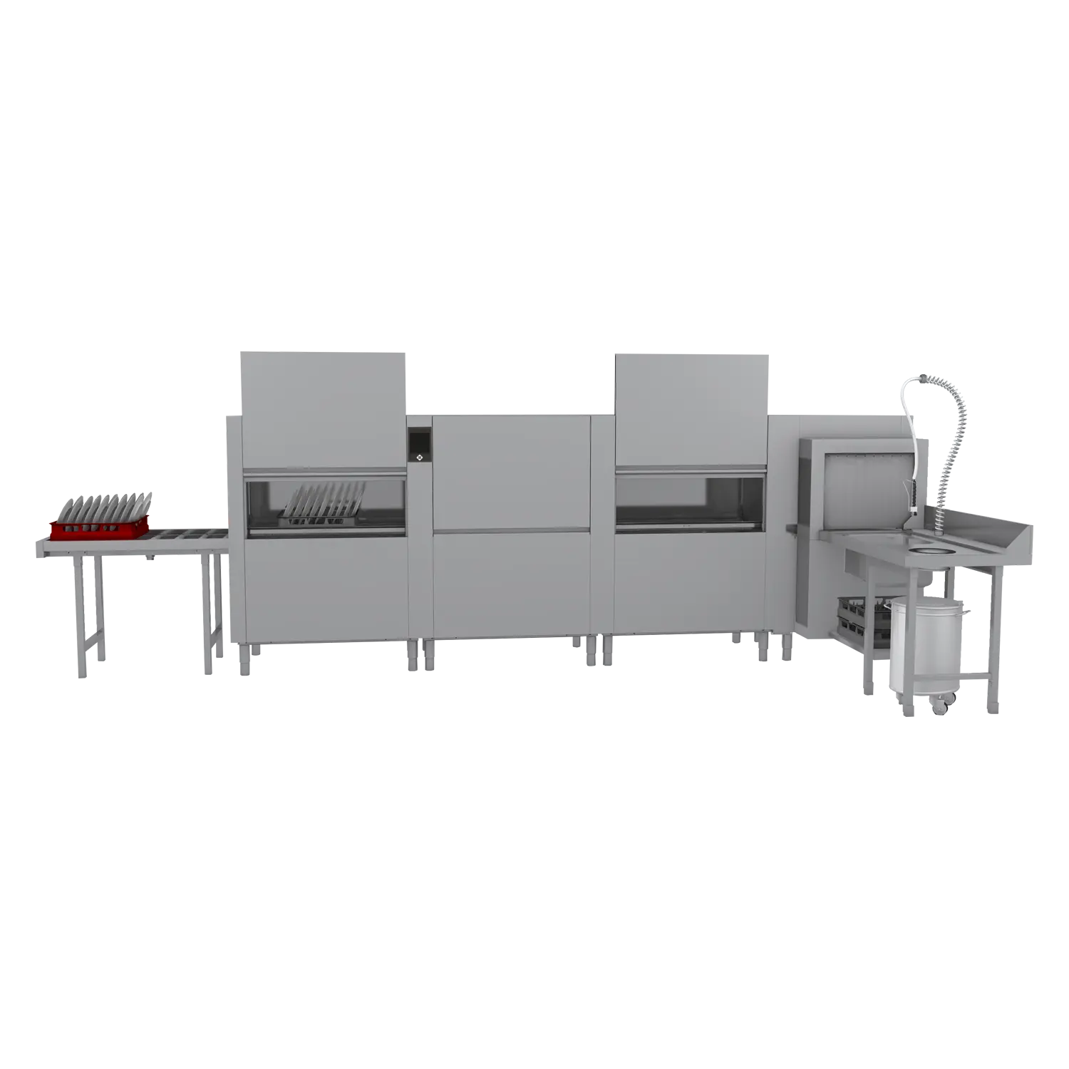 Rack conveyor dishwasher 300, cold water, left exit, corner pre-wash | RM - XT 300 L P Y