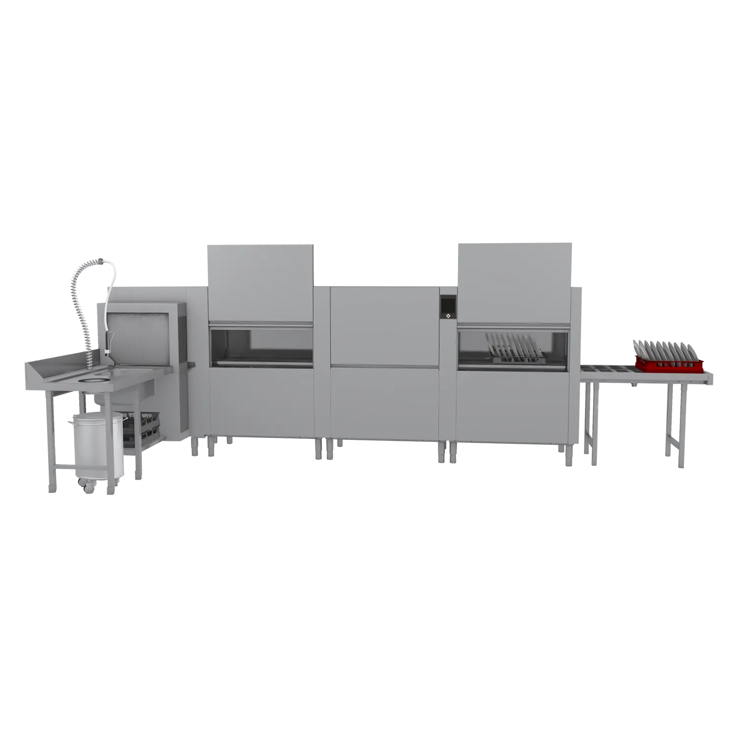Rack conveyor dishwasher 300, cold water, right exit, corner pre-wash | RM - XT 300 R P Y