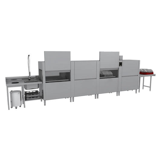 Rack conveyor dishwasher 300, cold water, right exit, heat recovery system, for osmotic water | RM - XT 300 R Z Y