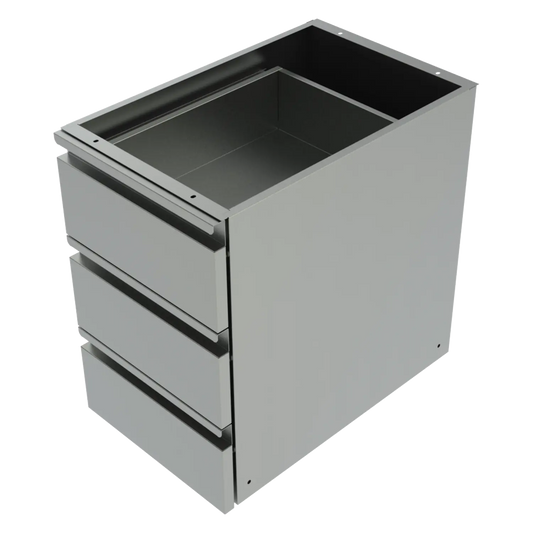 Drawer module for worktop table - 3x drawer | REDFOX - ZB