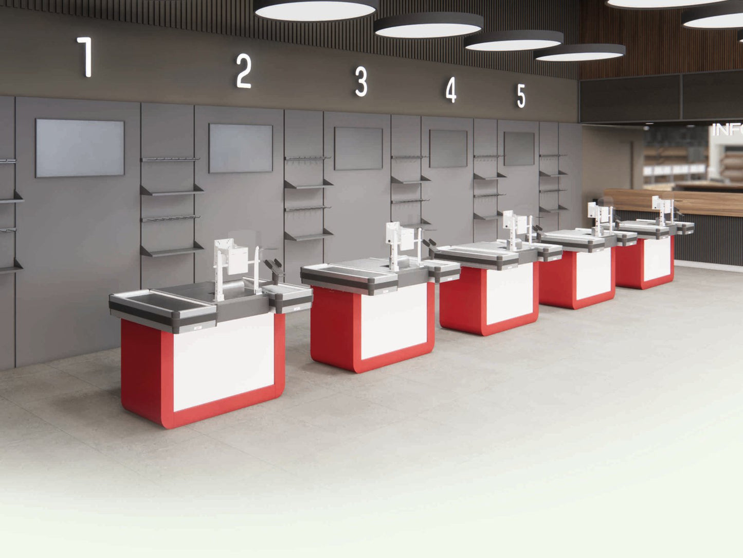 Intrac Rondò RDO-M checkout installed in a store