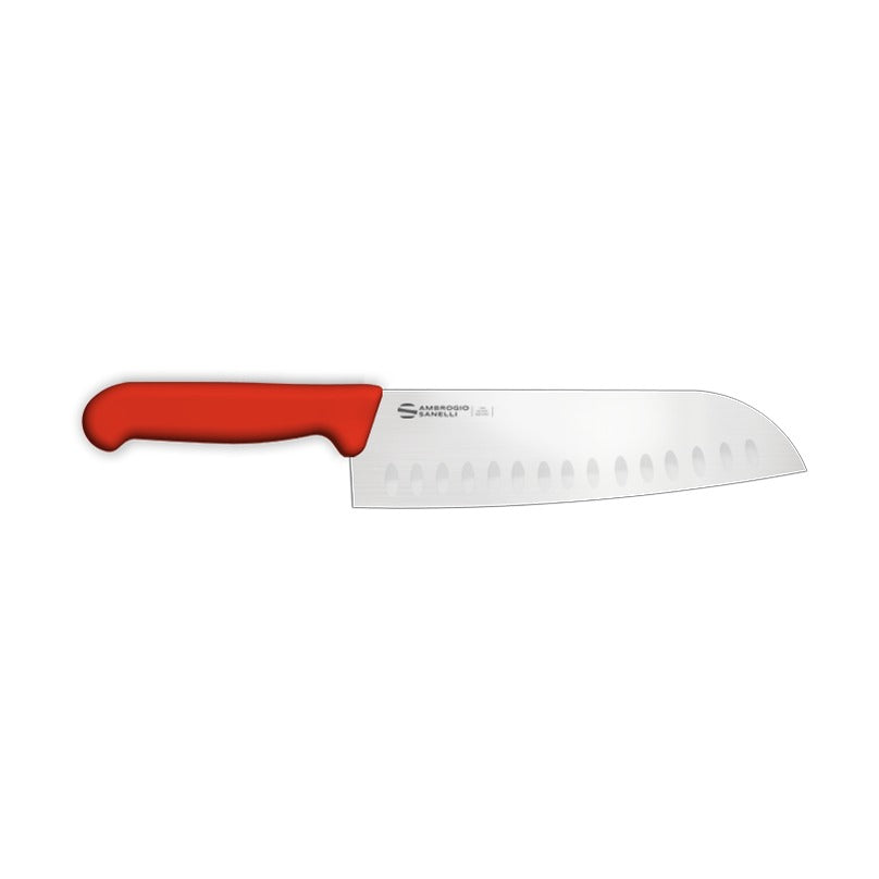 Supra Santoku Knife, Granton Edge SC50018R, 18 cm, Red, product photo