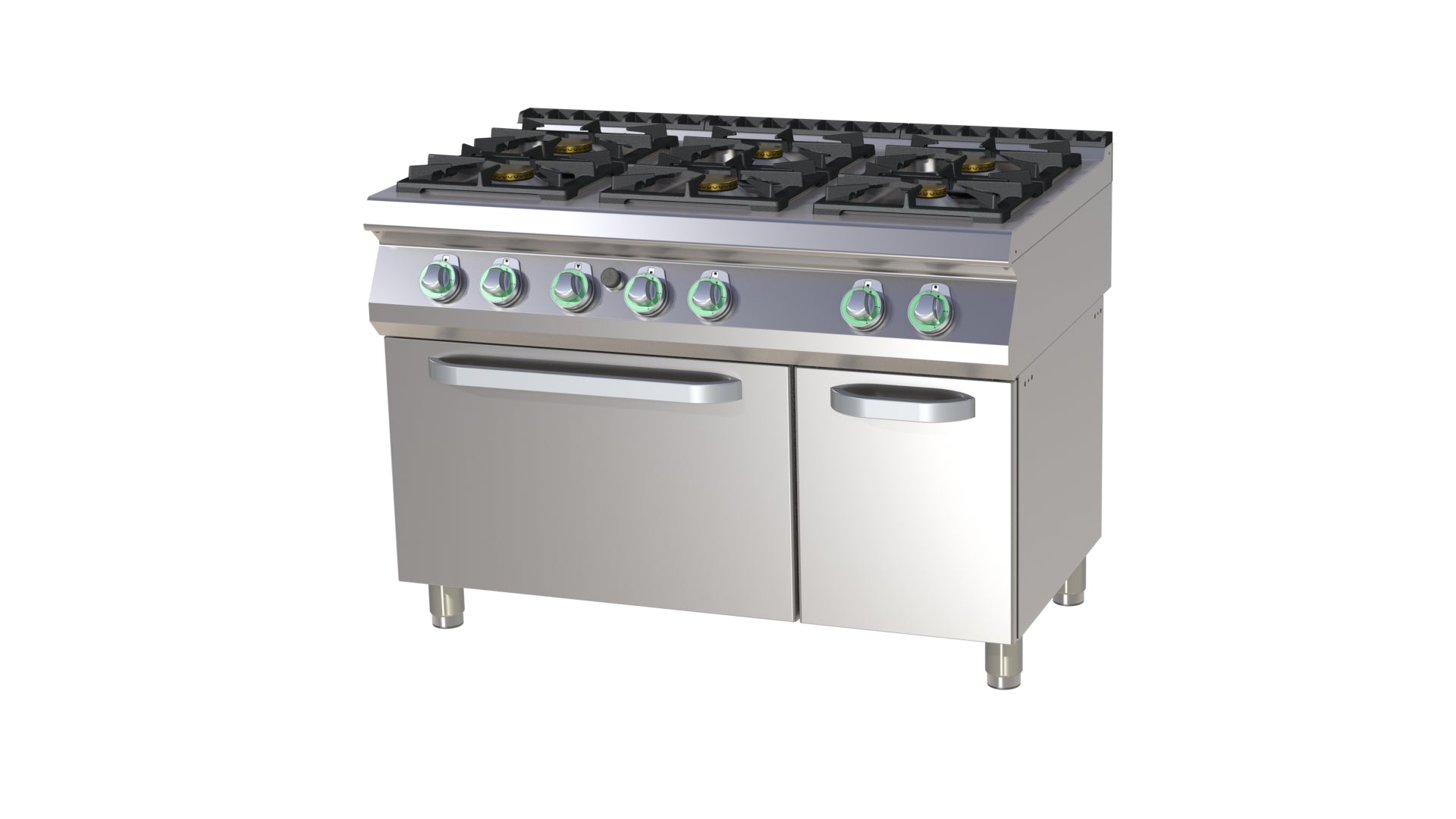 Cooking range gas with gas oven | RM - SPST 7120B/21 G