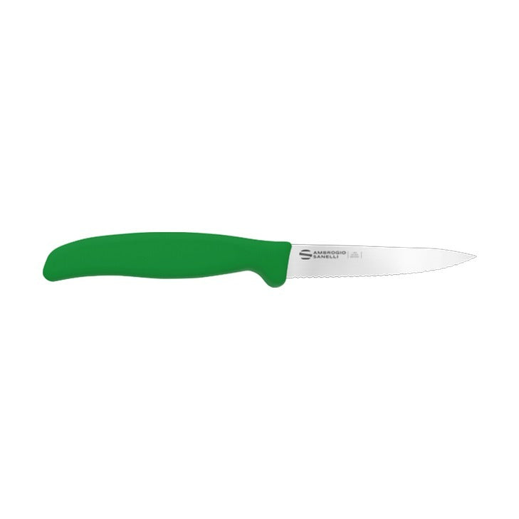 Supra Paring Knife, Serrated Edge ST83B09G, 9 cm, Green, Box of 50, product photo