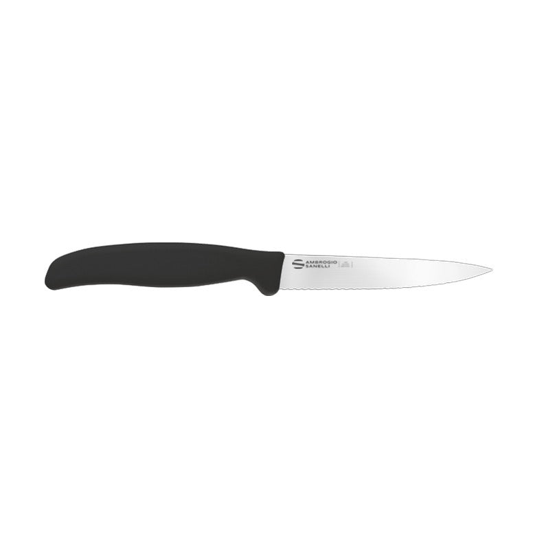 Supra Paring Knife, Serrated Edge ST84B11B, 11 cm, Black, Box of 50, product photo