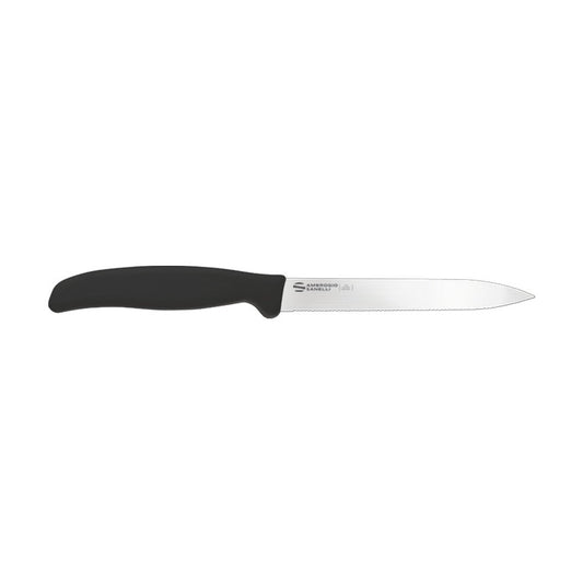 Supra Multipurpose Knife ST90014B, 14 cm, Microserrated Edge, Black, product photo