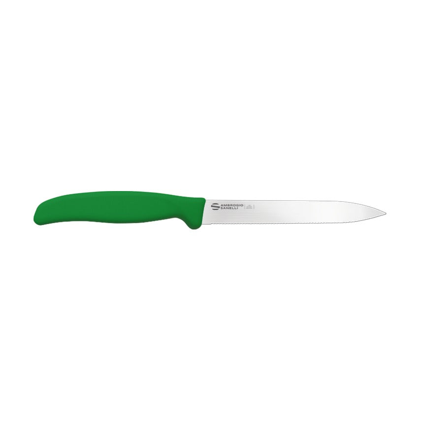 Supra Multipurpose Knife ST90014G, 14 cm, Microserrated Edge, Green, product photo