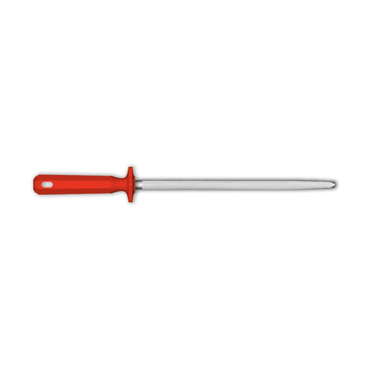 Supra Sharpening Steel, Round Chrome-Plated SY01030R, 30 cm, Red, product photo