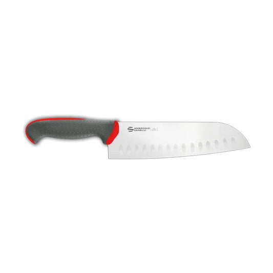 Tecna Colore Santoku Knife, Granton Edge TC50018R, 18 cm, Red, product photo