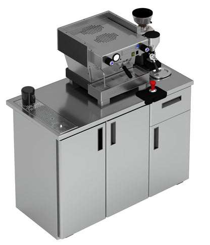 Vitrum coffee module PL/CM.N-12 with coffee machine, grinder and neutral storage cabinet