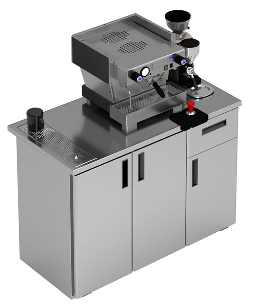Vitrum coffee module PL/CM.N-12 with coffee machine, grinder and neutral storage cabinet