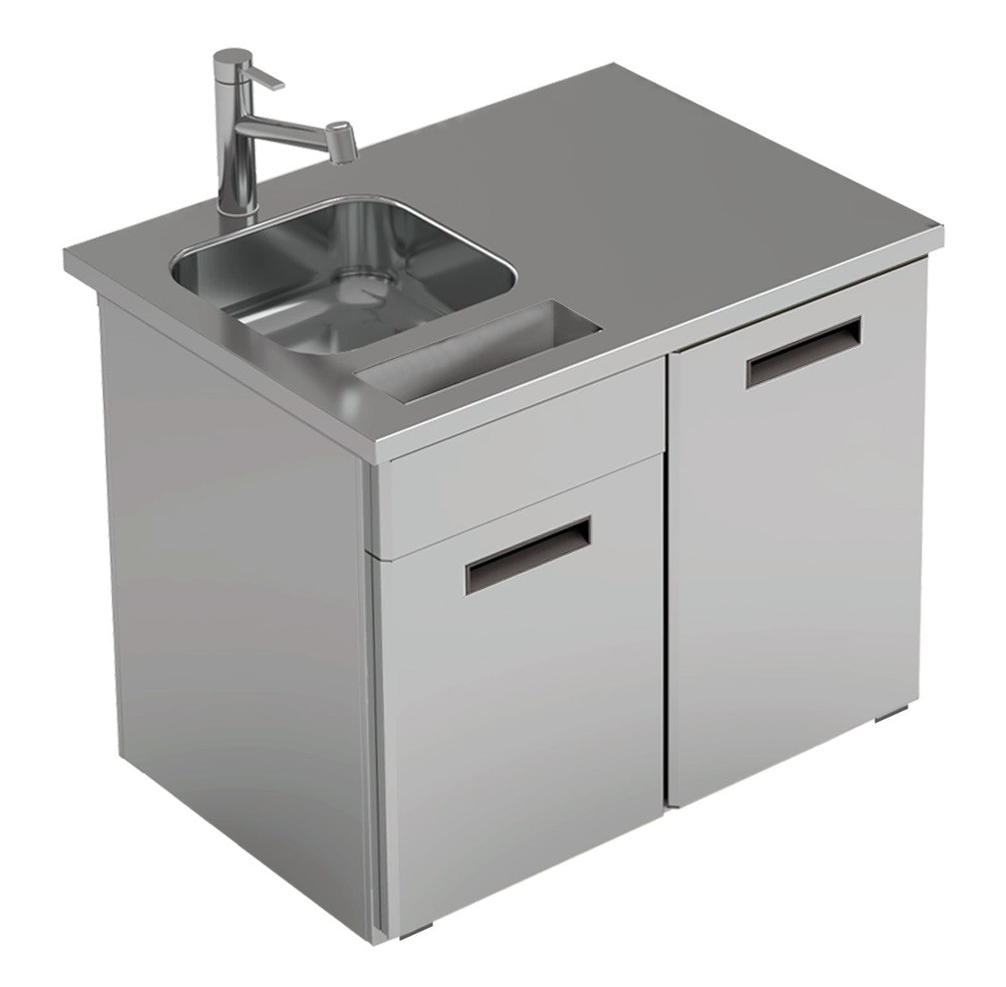 Vitrum bar sink module PL/SM.N.1-08 with waste compartment sink and storage cupboard