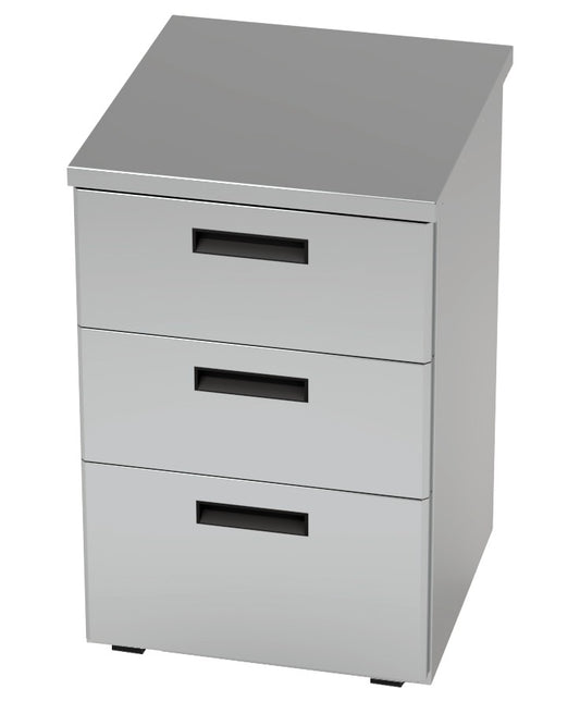 Vitrum neutral bar module PL/NM-3D.S with three plain storage drawers