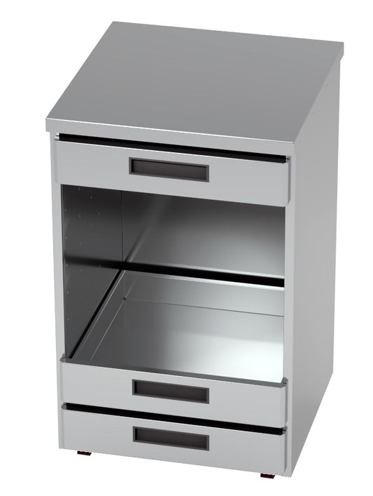 Vitrum neutral bar module PL/NM-N-1 with height-adjustable glass storage drawers
