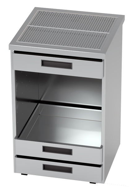 Vitrum neutral bar module PL/NM.ND-2 with drip tray and glass storage drawers