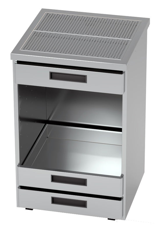 Vitrum neutral bar module PL/NM.ND-2 with drip tray and glass storage drawers