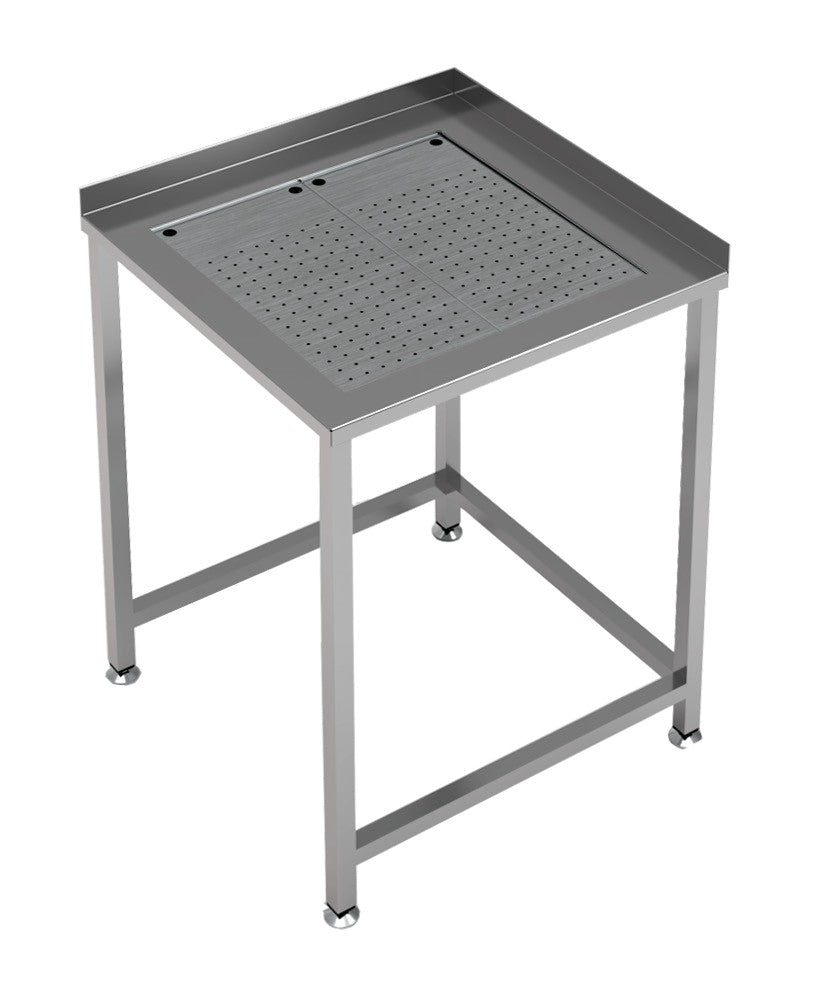 Vitrum corner bar module PL/AM-1 with open leg frame and perforated drip tray