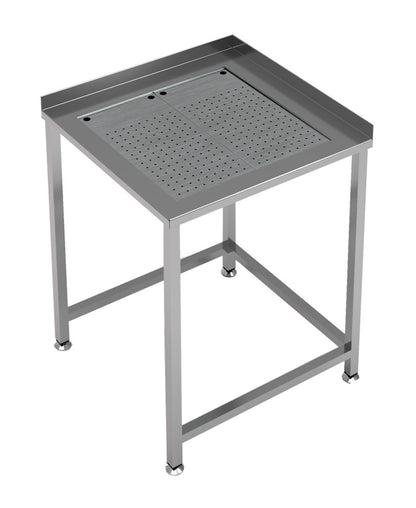 Vitrum corner bar module PL/AM-1 with open leg frame and perforated drip tray