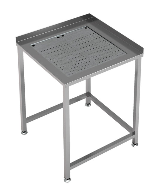 Vitrum corner bar module PL/AM-1 with open leg frame and perforated drip tray