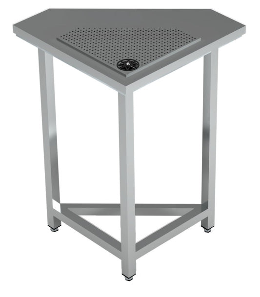 Vitrum corner bar module PL/AM-2 with angled top and perforated drip tray