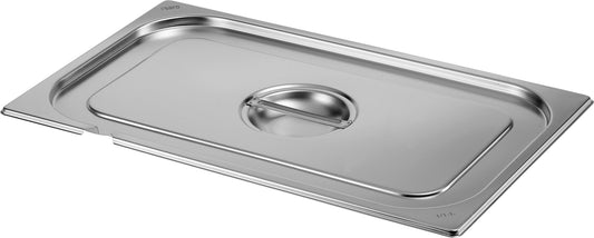 Saro 2/3 GN lid, stainless steel, with spoon cut-out