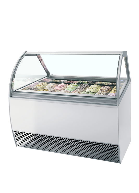 Ventilated Scoop Ice Cream Display, 160L, -20/-14°C