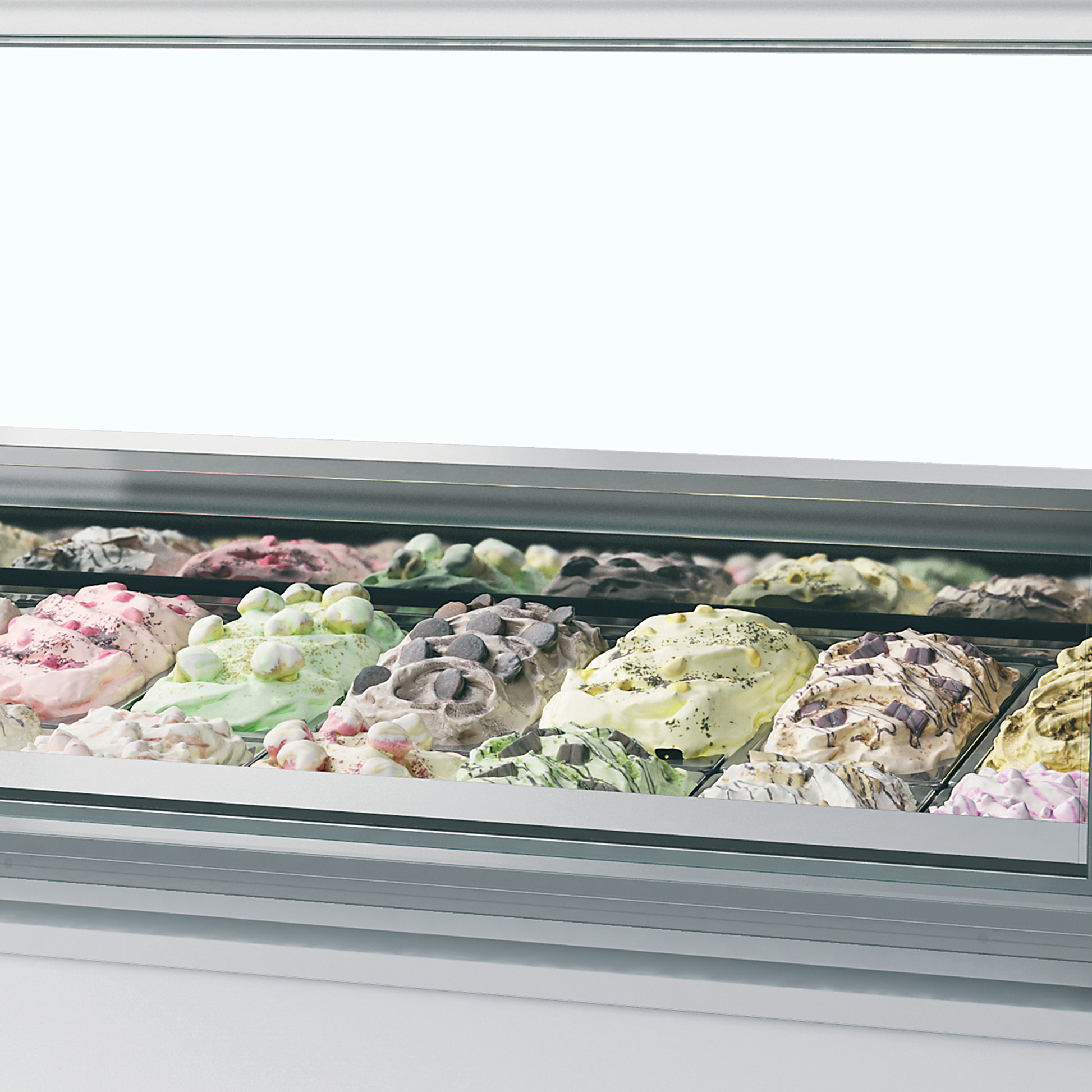 Ventilated Scoop Ice Cream Display, 160L, -20/-14°C