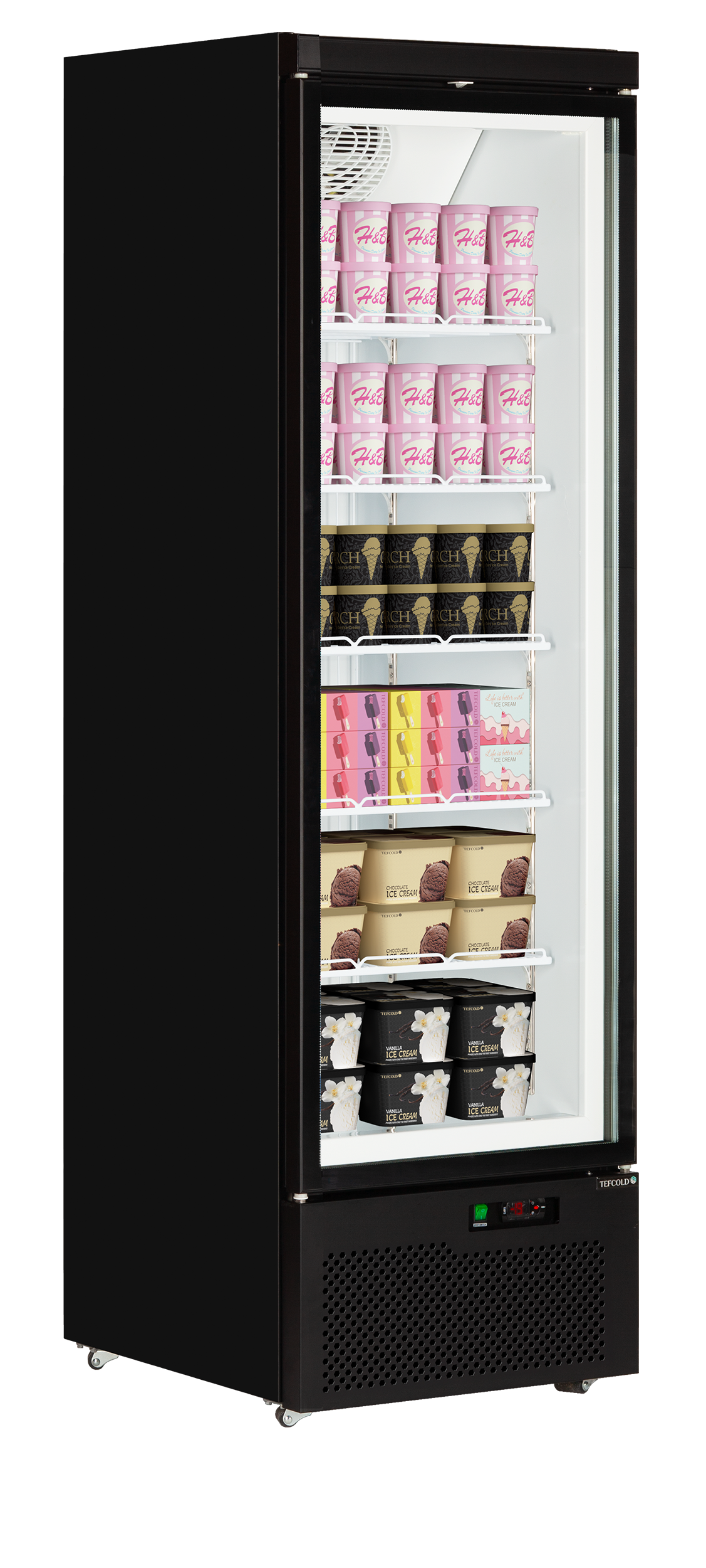 Display Freezer, 390L, -18/-22°C