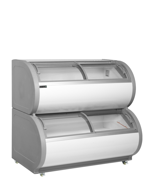 Two Level Display Freezer, 408L, -21/-15°C
