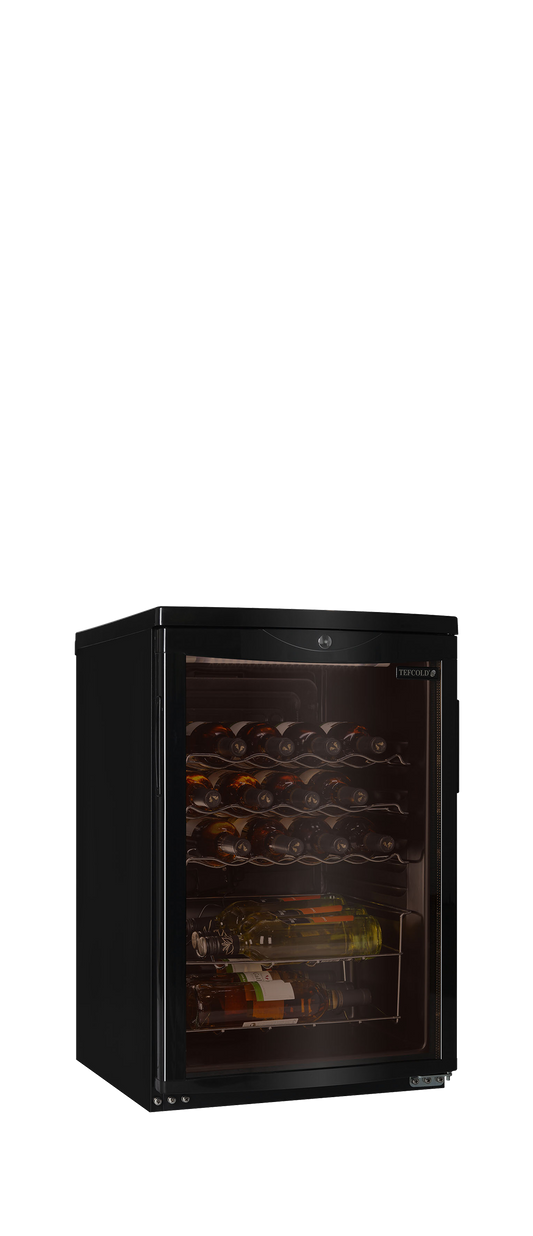 Black Undercounter Wine Cooler, 85L, +2/+10°C
