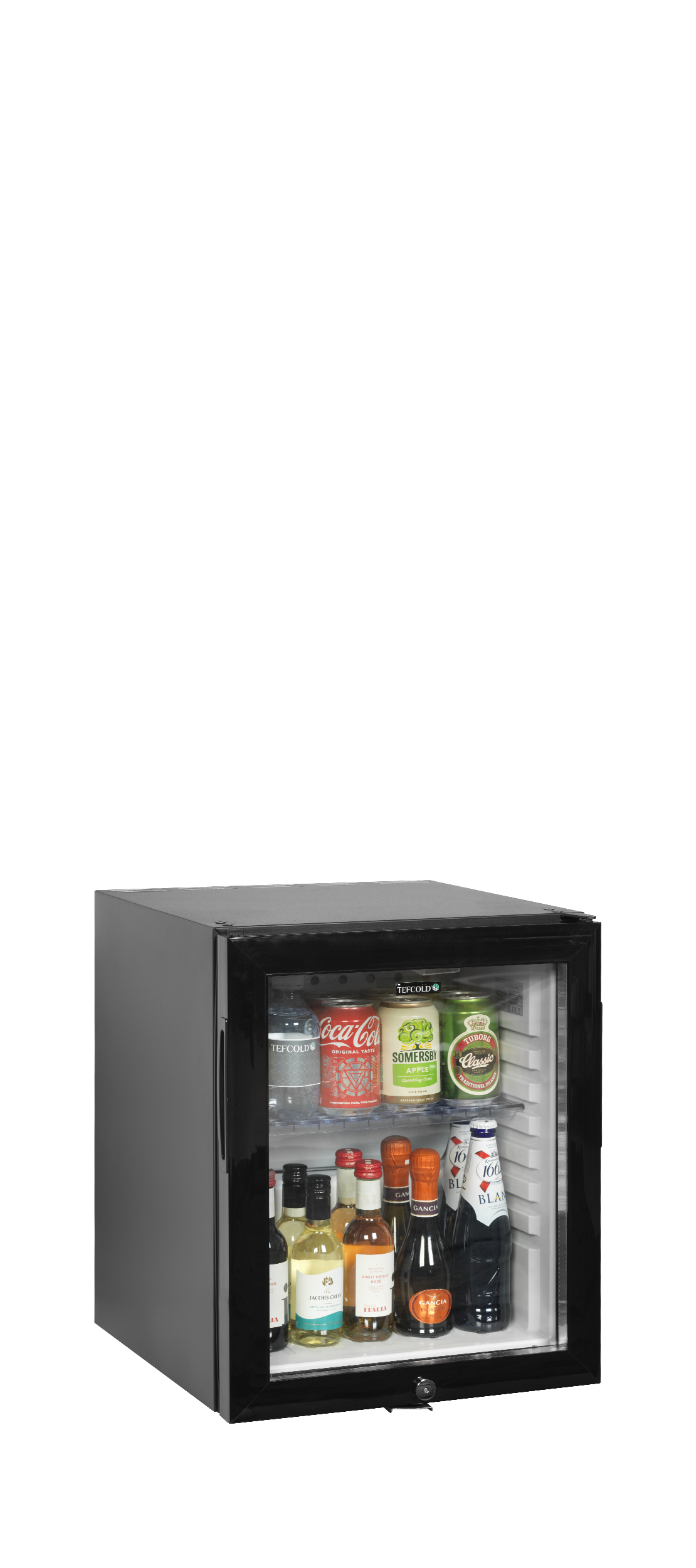 Glass Door Minibar Cooler, 24L, +5/+14°C