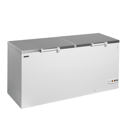 Tefcold Chest Freezer FR606S SL, Two-Piece Stainless Steel Lid, 524 L, image 1 of 4